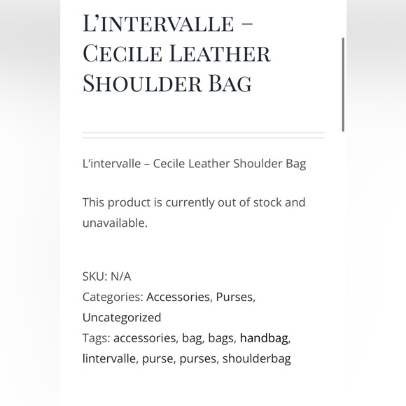 brand new L’Intervalle bag real leather - Picture 2 of 6